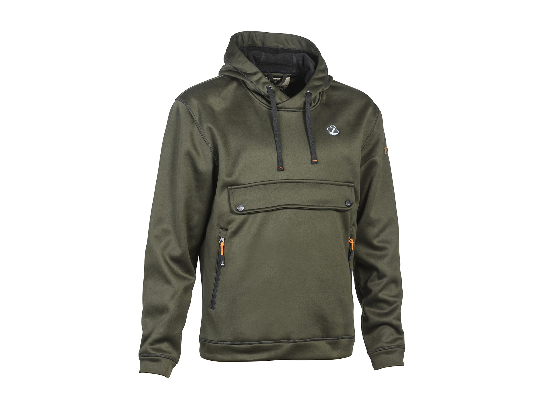 Sweatshirt de chasse à capuche PERCUSSION kaki